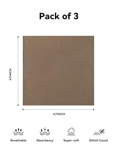 TILLYOU 3 Pack Muslin Swaddles for Newborns, Breathable and Soft Baby Blankets for Girls Boys, Cotton Blanket Baby Wrap Swaddle 47"X47", Gradient Brown view 2