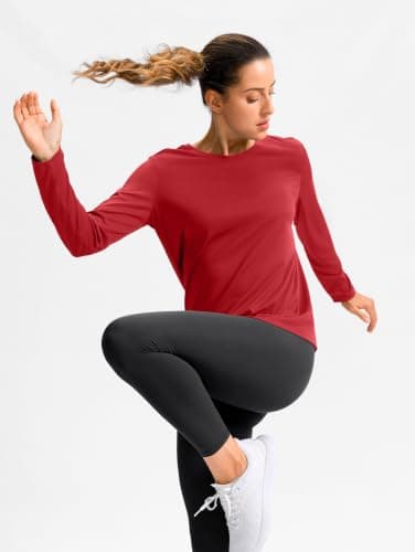 Long Sleeve Workout Tops for Women Lightweight Athletic Running Shirt S-3XL view 3