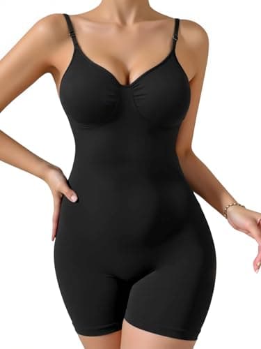 JEKAOYI Women's Shapewear Bodysuit, Mid Thigh Tummy Control Butt Lifter Shaper with Adjustable Straps — image 1