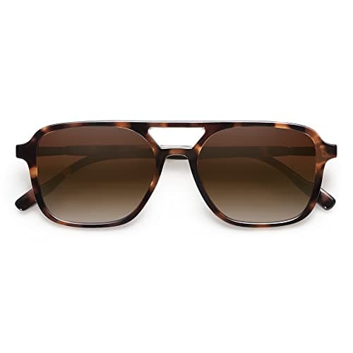 SOJOS Retro Aviator Sunglasses for Women Men,Trendy Rectangle Womens Mens Shades Sun Glasses SJ2202 view 4