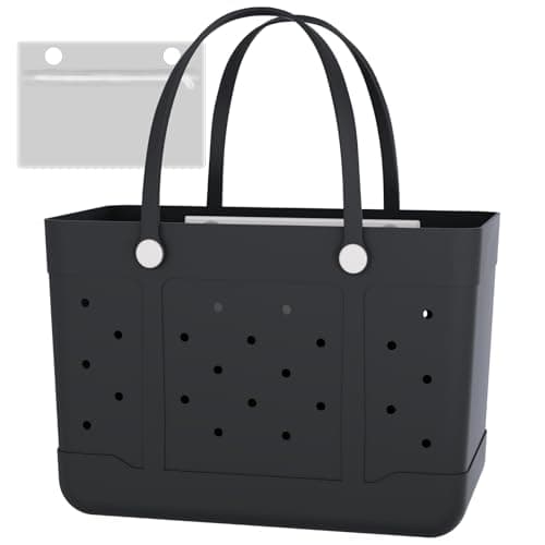 Extra Large Rubber Beach Tote, Waterproof Travel Tote Bag for Womens, X-L Rubber Handbag, Beach Bags Waterproof Sandproof — image 1