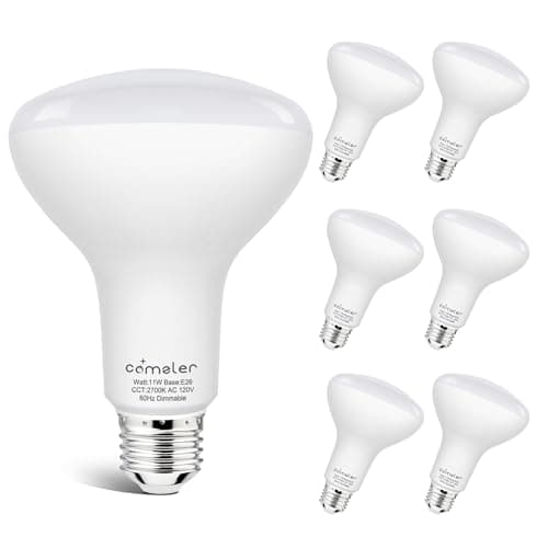 BR30 LED Flood Light Bulbs E26 Base 65W Equivalent 2700K Warm White，Recessed Can Light Bulbs Indoor, 850LM, Dimmable, CRI85, 120V, Ceiling Light Bulbs for Kitchen, Living Room 6 Pack — image 1