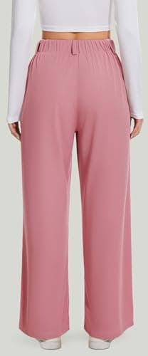 AVAMO Slacks for Women Dress Pants Stretchy Work Pants Wide Leg High Waisted Business Casual Trousers with Pockets Waffle view 6