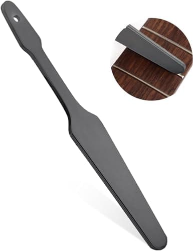 Guitar Fret Crowning File,Guitar Frets Crowning Luthier File Cutting Edge Tool Guitar Repair Tool,High Carbon Steel Nut Files for Electric,Acoustic,Bass Guitar (Black) — image 1