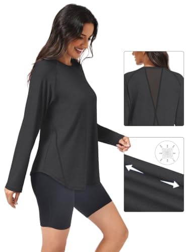 Workout Tops for Women Long Sleeve Shirts Fall Tops Gym Clothes view 5