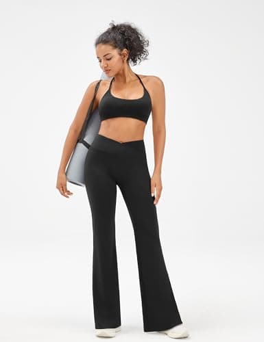 EUYZOU Yoga Pants Women High Waist Casual Soft Crossover Straight Leg Bottoms Leggings view 6