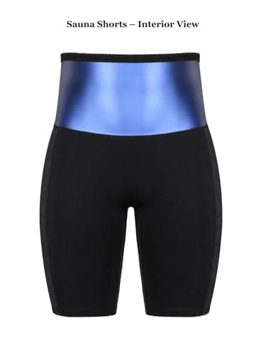 SEXYWG Men's Sauna Shorts Sweat Sauna Short Pats Slimming Sweat Pants Waist Trainer Shorts Heat Trapping for Gym Exercises view 3