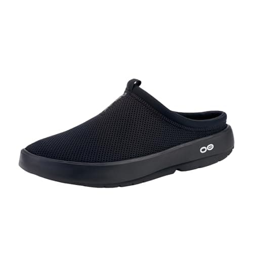 OOFOS Womens OOcoozie Sport Mule Shoe Black 9 Medium