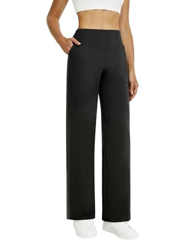 SEAJOJO Yoga Pants Women Wide Leg, High Waisted Stretch Trouser with Pockets for Casual Workout — image 1