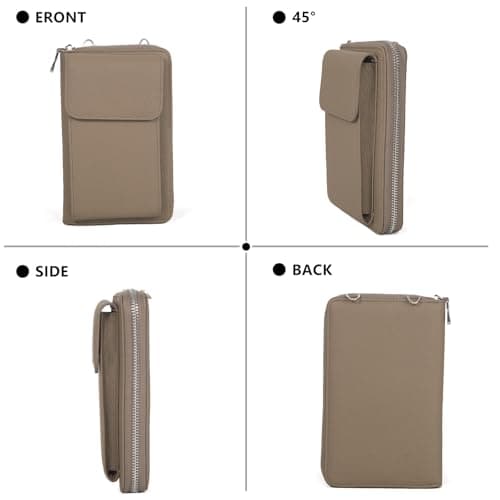 Women's Small Genuine Leather Crossbody Phone Purse and Wallet with Adjustable Strap, Fits cell phone up to 6.1 Inch view 5