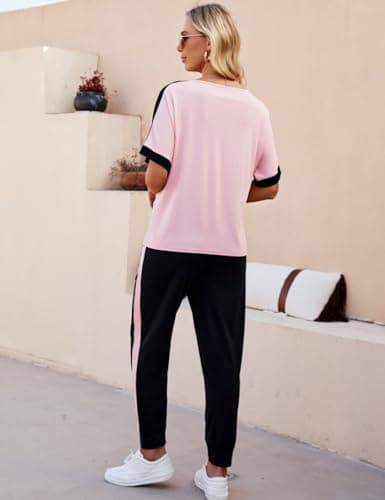 VIMPUNEC Women 2 Piece Outfits Summer Casual Lounge Sets Soft Sweatsuits Trendy Matching Sets view 2