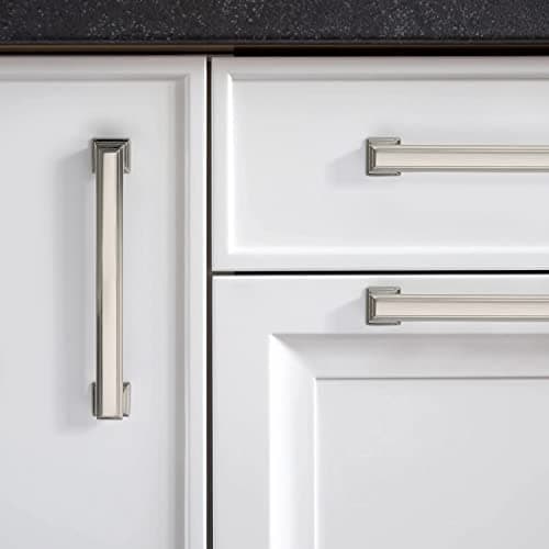 Alzassbg 10 Pack Brushed Satin Nickel Cabinet Pulls, 5 Inch(128mm) Hole Center Cabinet Handles Kitchen Pulls for Cabinets and Drawer AL3071SN view 5