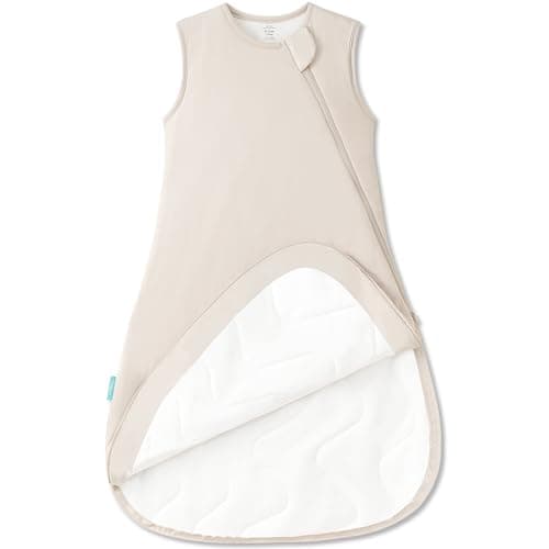 PurComfy Supersoft Sleep Sack 1.0 TOG, Premium Bamboo Viscose Baby Sleeping Bag, 2-Way Safe Zipper Sleep Sacks 15-24 Months (Oat)
