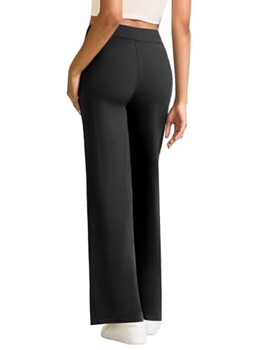 Wide Leg Yoga Pants Women High Waisted Loose Stretch Lounge Causal Work Workout Gym Trousers with Pockets view 5