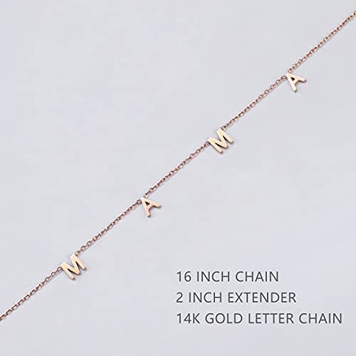 Mothers Day Gifts for Mom, for Wife - 14K Gold Mama Necklace- First Mothers Day Gifts for New Mom - Hypoallergenic, Water-Resistant & Tarnish-Free - Momma Necklace for Women - For Mother to Be view 4