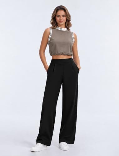 FireSwan Women's Modal Soft Wide Leg Pants High Waist Casual Lounge Pants view 2