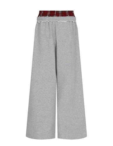 Aelfric Eden Baggy Wide Leg Sweatpants for Women Men Double Elastic Waisted Streetwear Y2K Casual Trouser with Pockets view 6