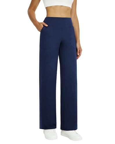 SEAJOJO Yoga Pants Women Wide Leg, High Waisted Stretch Trouser with Pockets for Casual Workout — image 1