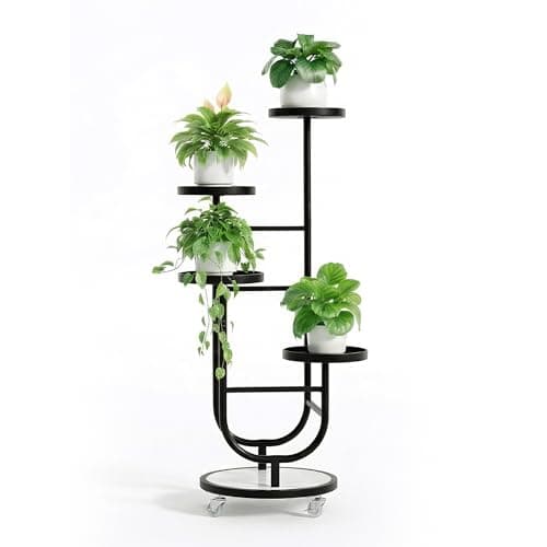 Xizlapu 4 Tiered Tall Plant Stand, Corner Display Rack, Multi-tier Planter Holder for Indoor Living Room Balcony Garden Patio — image 1