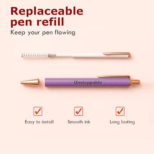 Luxeviss 3 Pcs Inspirational Pens Quotes Ballpoint Pen with Stylus Tip Gifts for School Coworkers Office Supplies Black Ink view 6