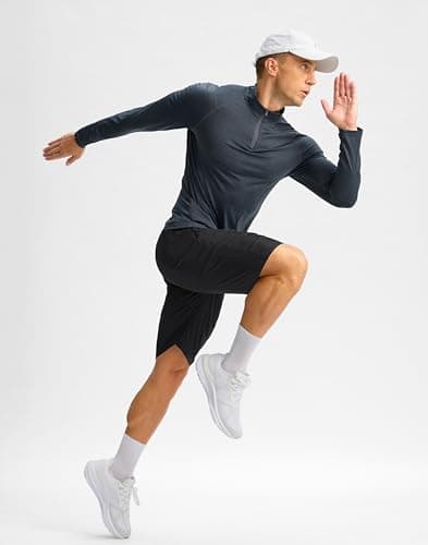 Pudolla Men's Athletic Shorts with Zipper Pockets 5"/7"/9" Lightweight Quick Dry Workout Gym Running Shorts view 6