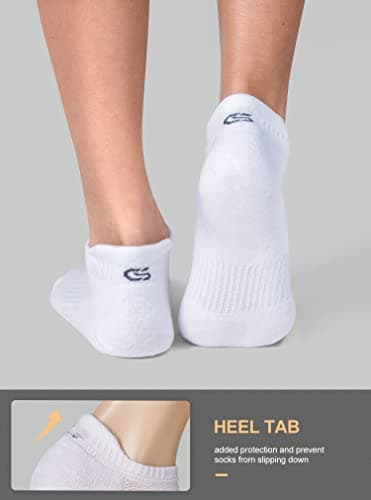 CS CELERSPORT 6 Pairs Ankle Athletic Running Socks Low Cut Sports Tab Socks for Men and Women view 4
