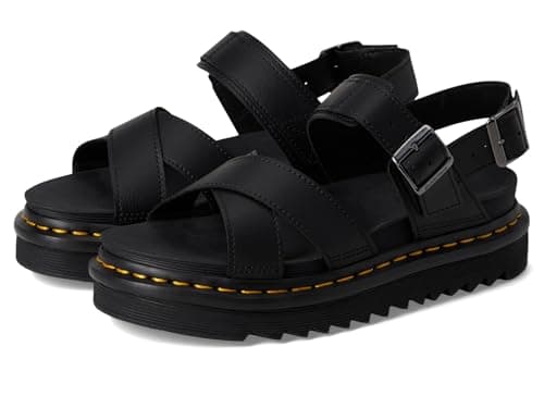 Dr. Martens Womens Voss II Sandal, Black Athena Leather, 8 US