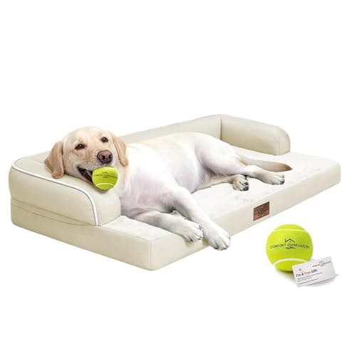 Comfort Expression Washable Orthopedic Large Sized Dogs - Huge Large Dog Bed with Removable & Waterproof Cover Soft Pet Couch with Foam Support for Big Size Dogs with Bolster, 45x35 — image 1