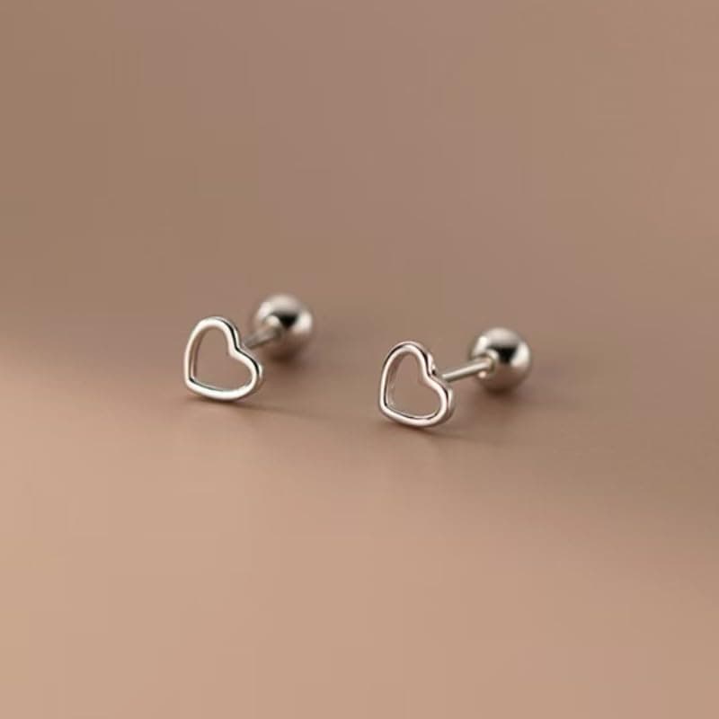 XIUQILAI 14K Gold Plated Stud Earrings for Women, with 925 Sterling Silver Posts, Heart/Butterfly/Snake Small Earring Lightweight Clip On Stud, Cartilage Helix Piercing view 6