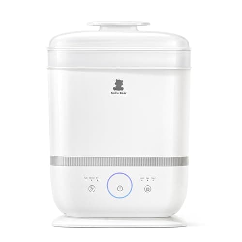 Snow Bear Baby Bottle Sterilizer and Dryer with Touchscreen, 6-in-1 Steam Bottle Sterilizer for Baby Bottles Pacifier, Breast Pump Part, 13 Bottles Extra-Large Capacity for Fast Drying Baby Essential