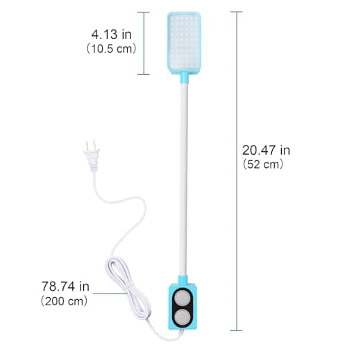 Magnetic Work Light, HengBo LED Machine Light with Flexible Gooseneck, 1500LM 7000K Bright Workshop Lamp for Lathe, Drill Press, Garage Repairs view 2