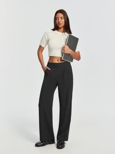 Ewedoos Work Pants Women Wide Leg Dress Business Casual Trousers Slack view 2