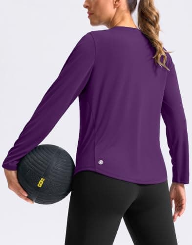 Long Sleeve Workout Tops for Women Dry Fit V Neck Athletic Shirts XS-3XL view 3