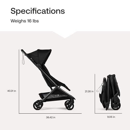 Bugaboo Butterfly 2 Travel Stroller with Transport Bag – Ultra-Compact Stroller Airplane-Friendly, Lightweight & Travel-Ready Dusty Pink view 2