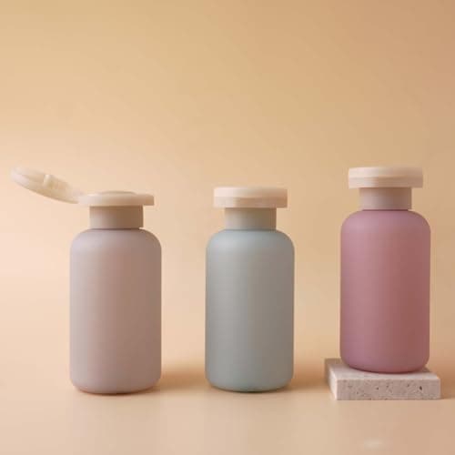 3.4oz Travel Shampoo Bottle with Flip Cap, Leak Proof Plastic Squeeze Bottles, Reusable Empty Travel Shampoo and Conditioner Bottles for Creams, Lotion, Foundation, Conditioner (Forest Series, 4Pcs) view 4