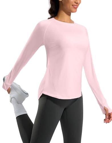 G Gradual Long Sleeve Workout Tops for Women Quick Dry Lightweight Running Athletic Shirts with Zip Pocket Moisture Wicking view 2