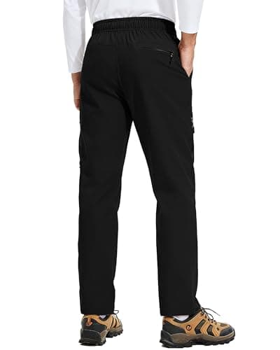 AGVNG Mens Hiking Pants Waterproof Lightweight Quick Dry Cargo Pants UPF 50+ Drawstring Cuff Work Casual Athletic Outdoor view 4