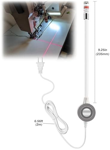 Magnetic Positioning Quilting Light, Red Crosshair Alignment Guide with Flexible Gooseneck for Sewing Machine, Workbench, Lathe & Drill Press view 2