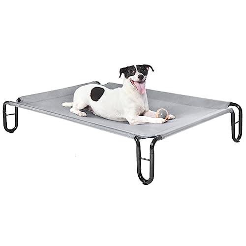 Pettycare Elevated Outdoor Dog Bed - Medium Dog Cot, Waterproof, Cooling, Non Slip, Up to 40 lbs, Grey — image 1