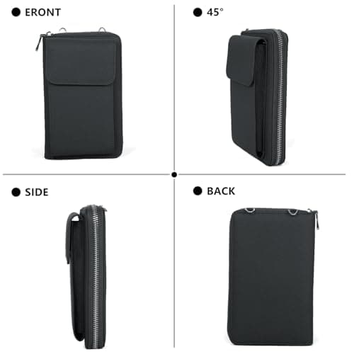 Women's Small Genuine Leather Crossbody Phone Purse and Wallet with Adjustable Strap, Fits cell phone up to 6.1 Inch view 6