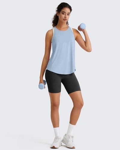 G4Free Workout Athletic Tank Tops for Women Racerback Lightweight Gym Pilates Y-Back Loose Fit Running Tanks Top view 4