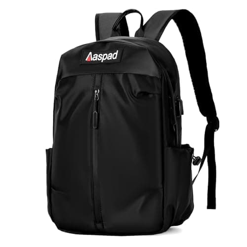 Aaspad Laptop Backpack for Men and Women Lightweight Daypack Slim Sturdy Business Offices Knapsack Daily Commute Necessities (Black) — image 1