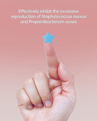 Jefusst Star Acne Patches 112 Counts, Pimple Patch Pimple Patches for Face Pimple Patches Stars Hydrocolloid Acne Patches Cute Zit Patches Healing Sticker, Blue and Pink view 5