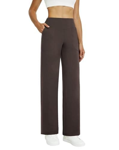 SEAJOJO Yoga Pants Women Wide Leg, High Waisted Stretch Trouser with Pockets for Casual Workout — image 1