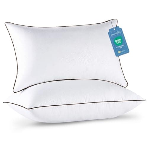 JOLLYVOGUE Standard Pillows Set of 2, Cooling and Supportive Pillows Full Size Set of 2 for Side and Back Sleepers, Down Alternative Hotel Collection Sleeping Pillow view 1
