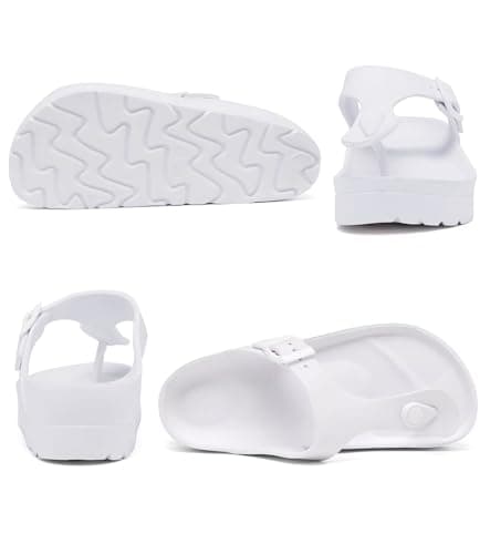 Haifago Women's Platform Sandals with Arch Support, Summer Beach Slides Adjustable Buckle Comfortable Lightweight EVA Slip on Slide view 3