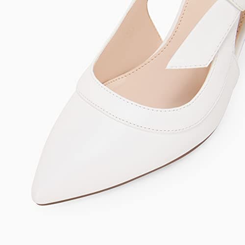 Coutgo Women's Pointed Toe High Heels Slingback Bowknot Formal Pumps Dress Shoes view 5