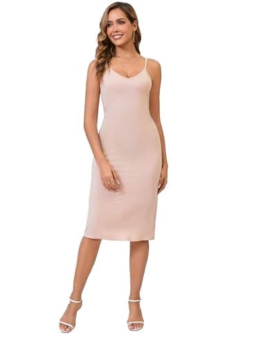 LB LIFEBEST Women's Full Slips Cami Long Spaghetti Strap Under Dress view 4