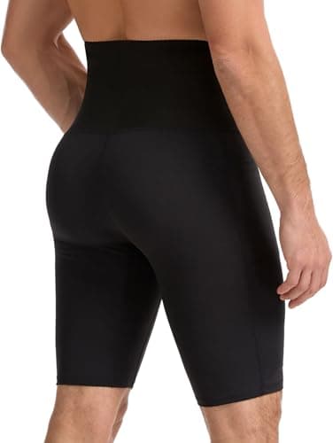 SEXYWG Men's Sauna Shorts Sweat Sauna Short Pats Slimming Sweat Pants Waist Trainer Shorts Heat Trapping for Gym Exercises view 4