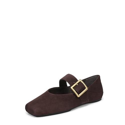 Franco Sarto Women's Oakes Ballet Flat Hickory Brown Suede 9 M